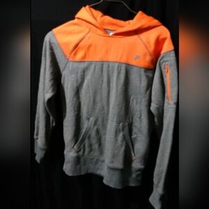 Boy's "Fila Sport" Gray & Orange Athletic Hoodie Sweatshirt Medium 